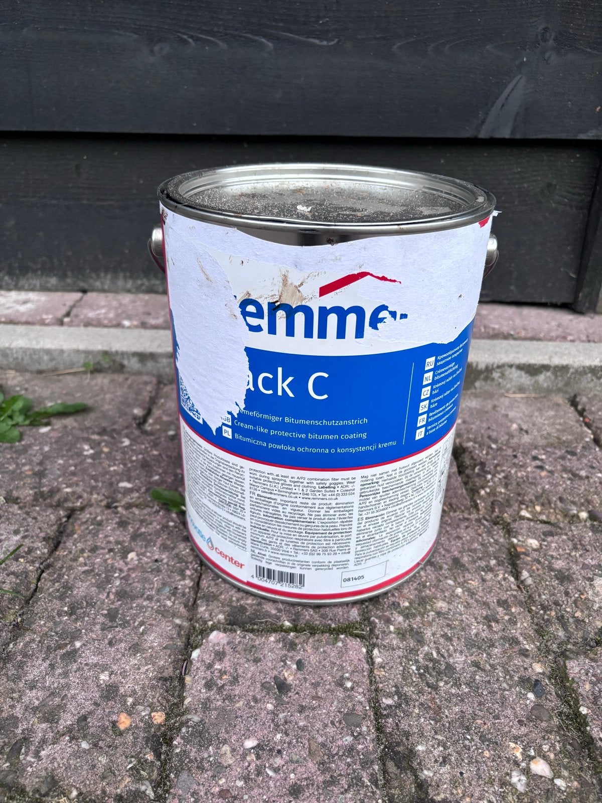 Remmers Ilack C Bitumenafdichting - Zwart, Gebruikt, Zwart, Beits, Ophalen of Verzenden