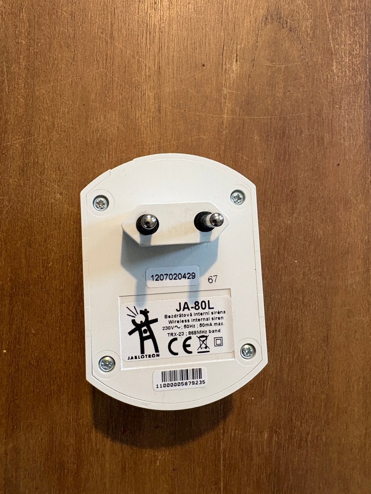 Jablotron JA-80L Binnensirene, Gebruikt, Detector, Sensor of Melder, Ophalen of Verzenden, Overige soorten