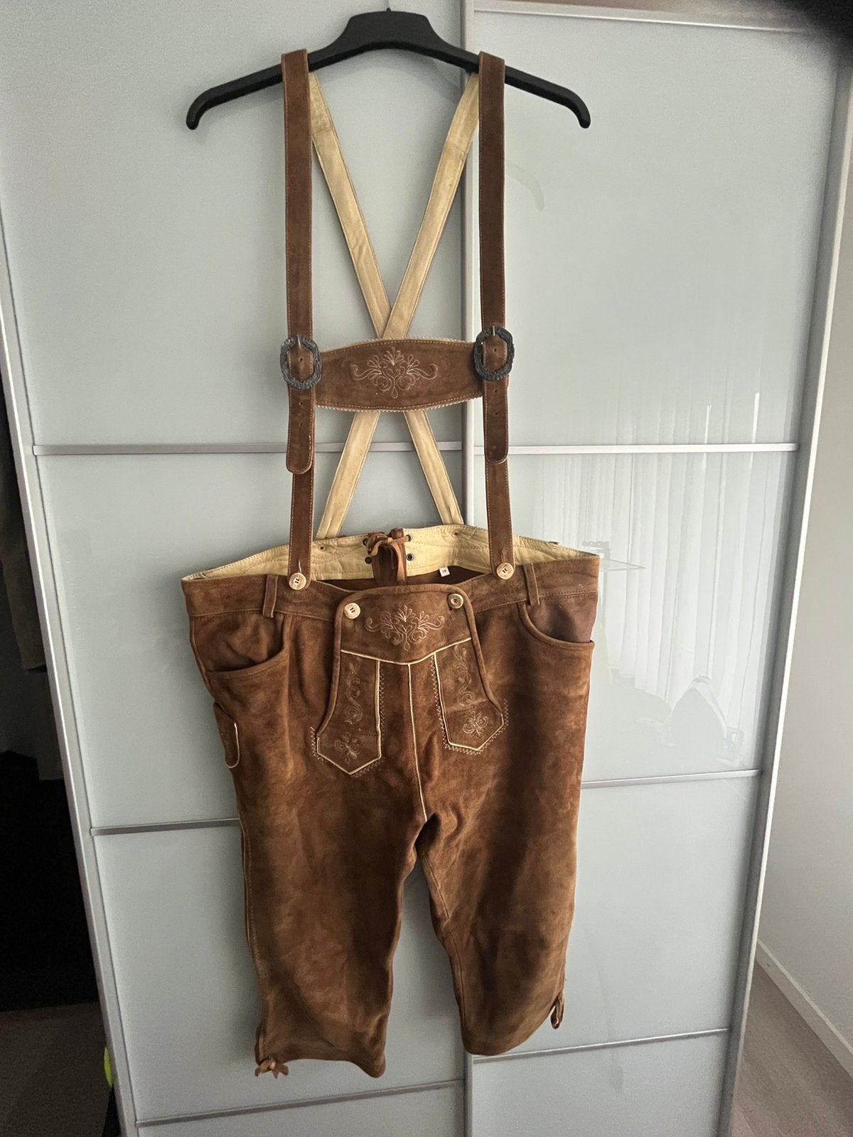 Lederhose maat 58 i.z.g.st, Ophalen of Verzenden, Zo goed als nieuw, Maat 56/58 (XL)