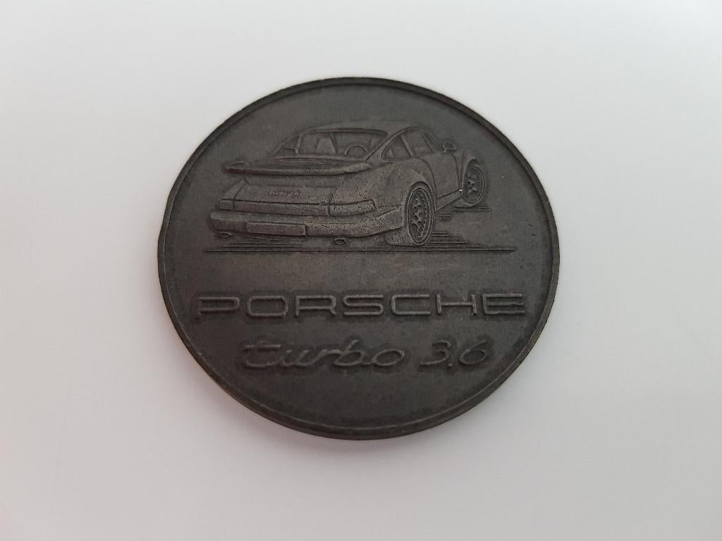 Porsche 911 Turbo 3.6 kalender-/herdenkingspenning (1993), Verzamelen, Automerken, Motoren en Formule 1, Ophalen of Verzenden