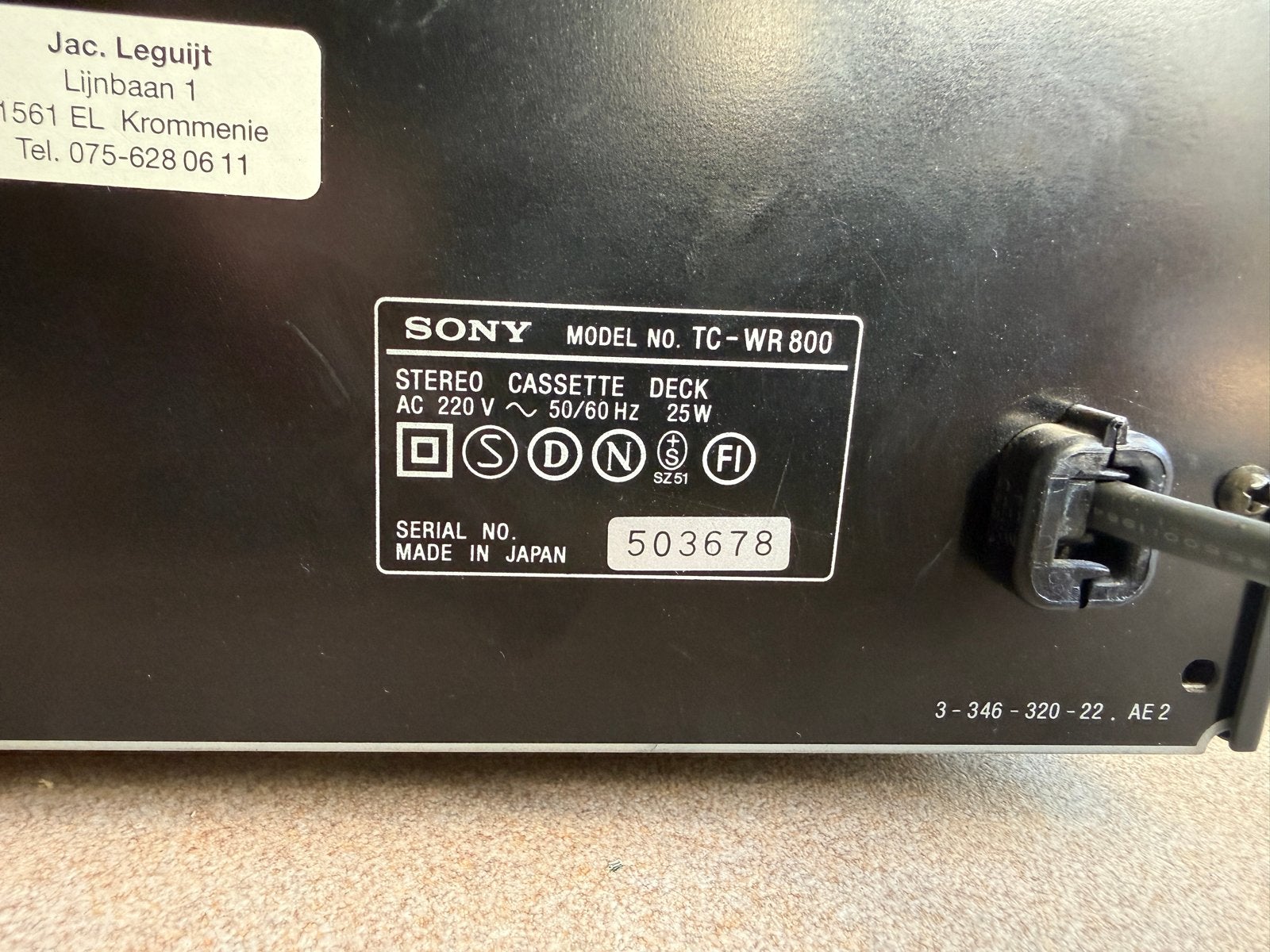 Sony TC-WR800 Stereo Cassettedeck - Dubbel met Auto-Reverse, Ophalen, Dubbel, Sony, Auto-reverse