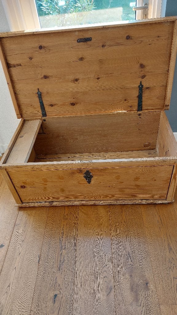 Dekenkist antiek, Huis en Inrichting, Ophalen, 50 – 75, Gebruikt, 100 tot 150 cm