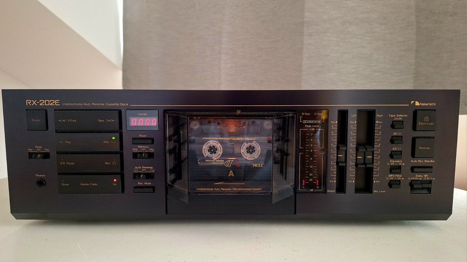 Te koop Nakamichi RX-202E cassettedeck, in goede staat., Audio, Tv en Foto, Cassettedecks, Ophalen, Enkel, Overige merken, Auto-reverse