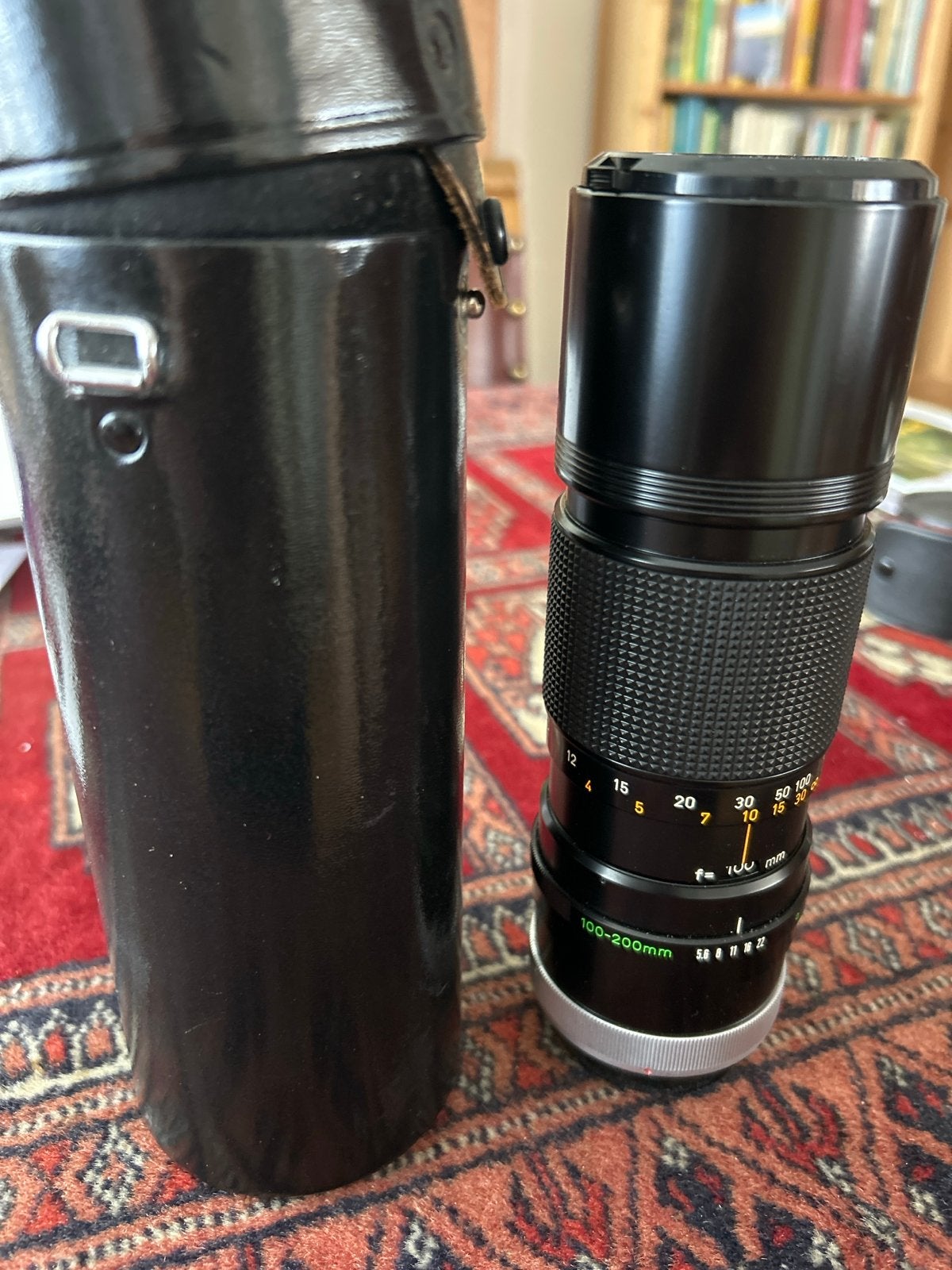 Canon FD 100-200mm zoomlens met leren koker, Overige merken, Gebruikt, Overige vattingen, Handmatige focus