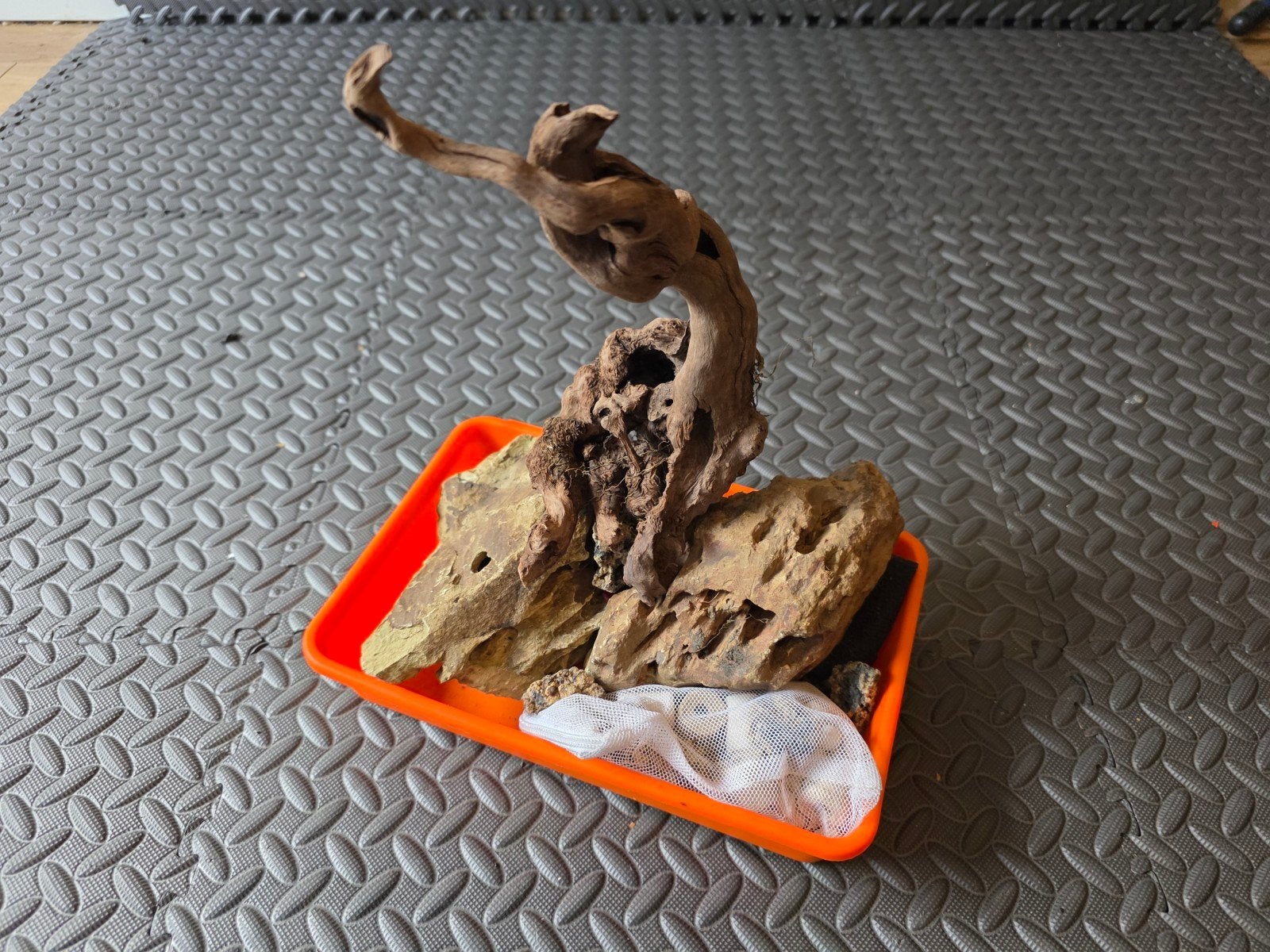 Aquarium drijfhout  met stenen., Ophalen of Verzenden
