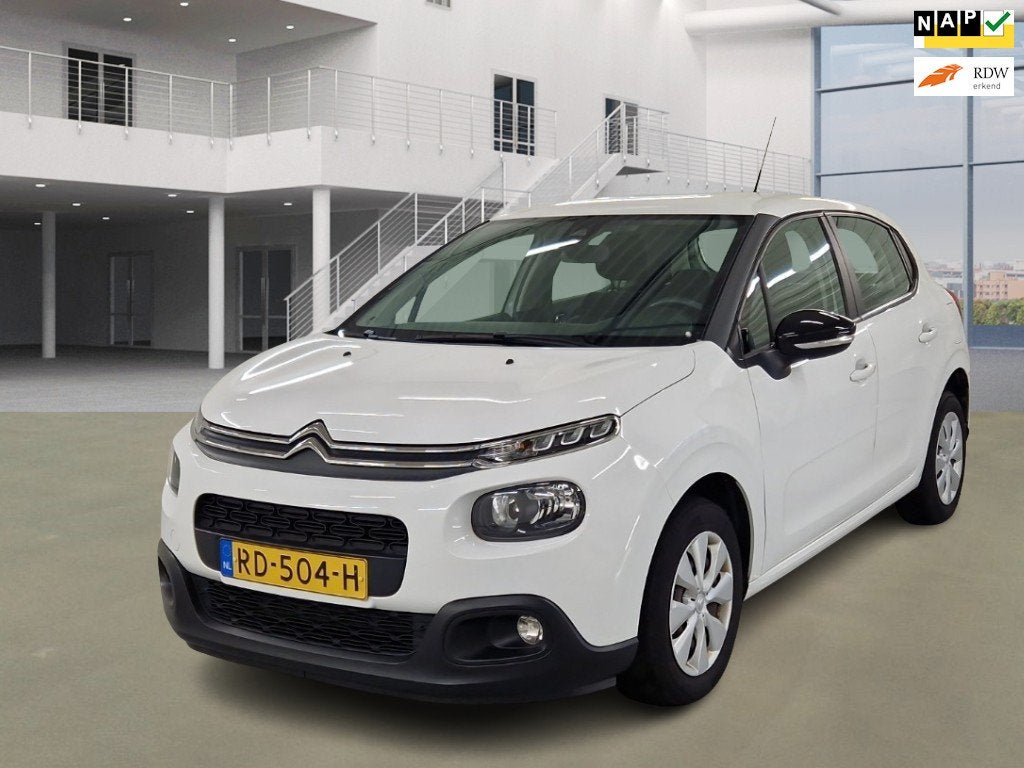 Citroen C3 1.6 BlueHDi Feel|1STE EIG|NAVI|CARPLAY|PSENSOR|CR, Auto's, Dealer onderhouden, 450 kg, 4 cilinders, Wit