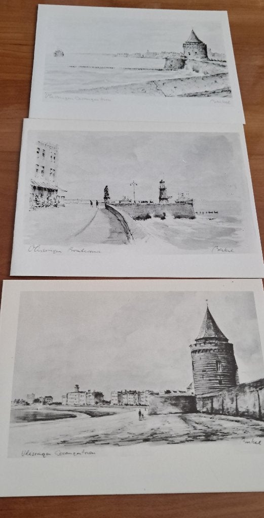 Vlissingen oude boulevard ansichtkaart van Berkel, Verzamelen, Ophalen of Verzenden, 1960 tot 1980, Zeeland