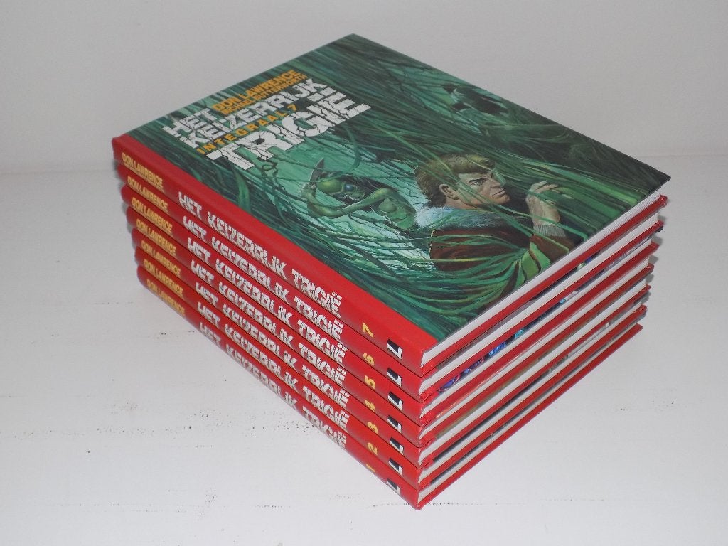 Trigië ~ Complete serie Integrale hardcovers 1 t/m 7, Complete serie of reeks, Ophalen of Verzenden, Zo goed als nieuw, Don Lawrence