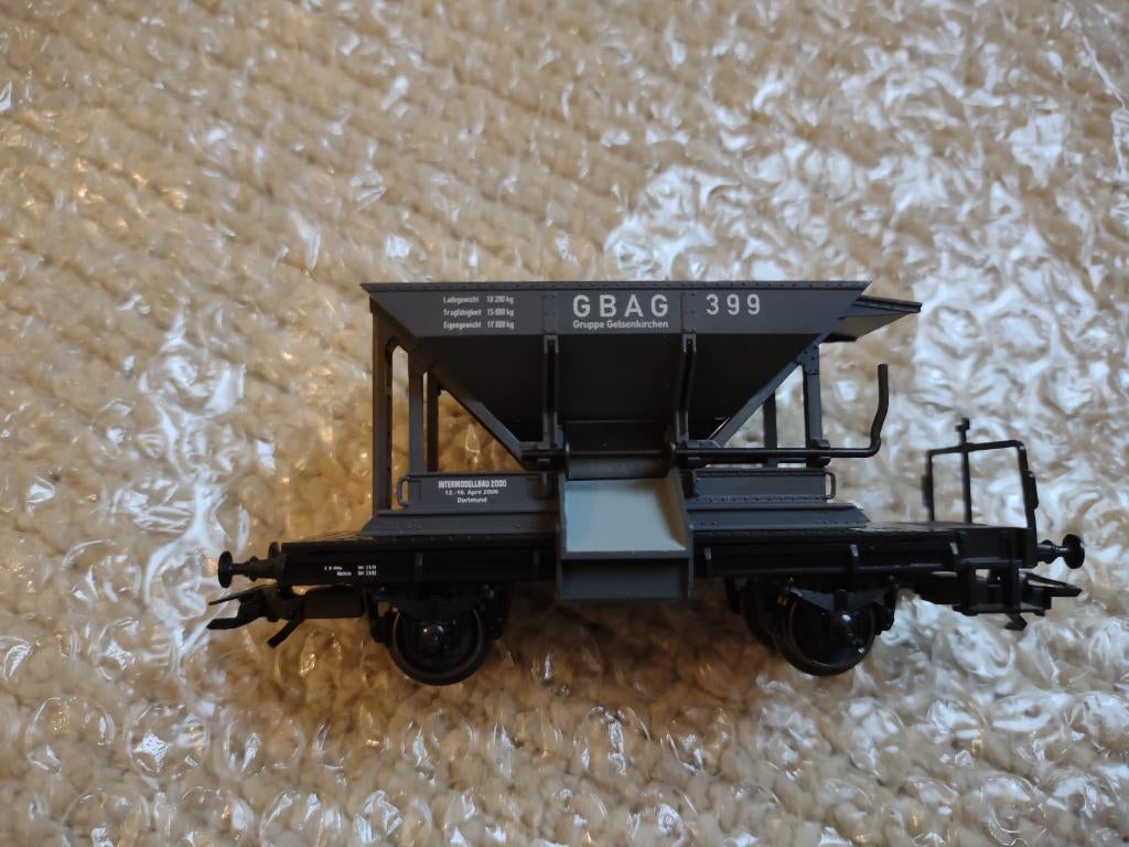 3x Märklin H0 48600 Schotterwagen GBAG, Wagen Nr. 399, OVP, Gelijkstroom of Wisselstroom, Wagon, Ophalen of Verzenden, Zo goed als nieuw