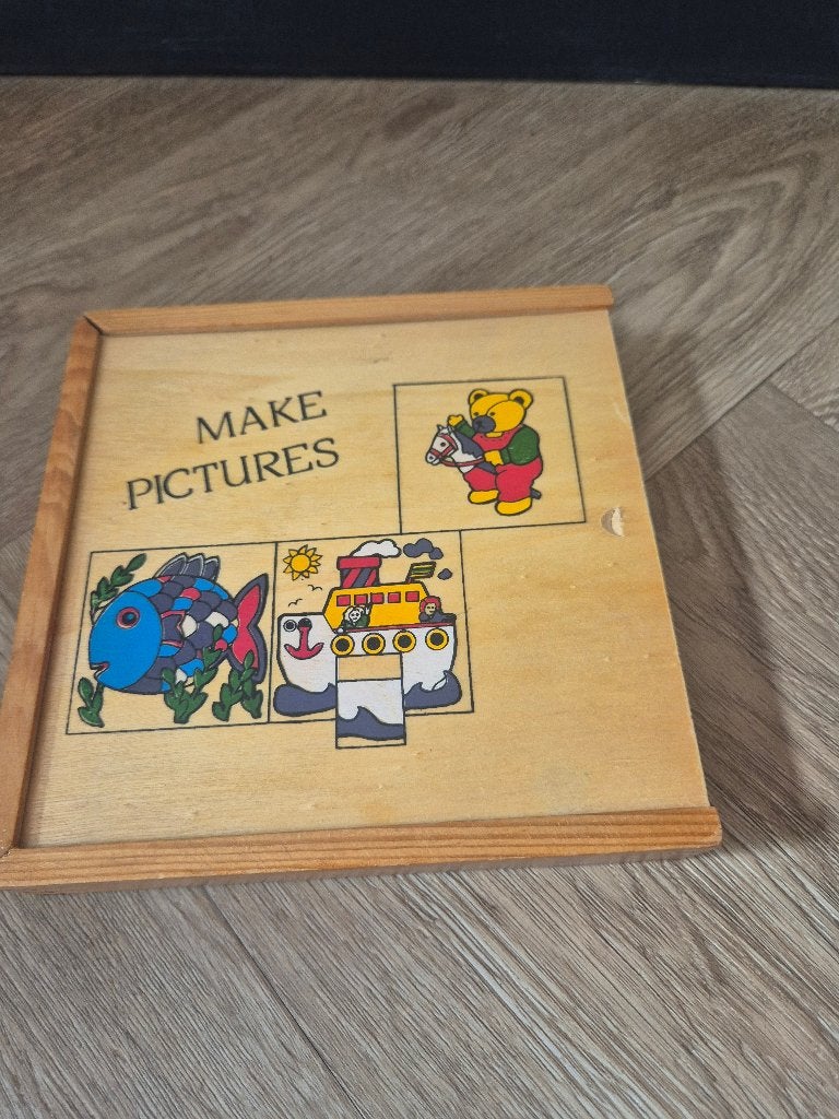 houten spellen; vissen, vlooienspel, memory, Ophalen, Zo goed als nieuw