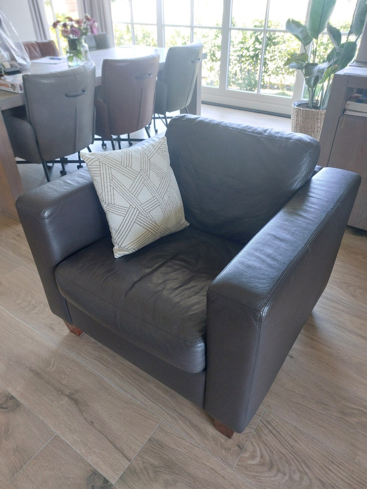comfortabele leren fauteuil, Ophalen, Zo goed als nieuw