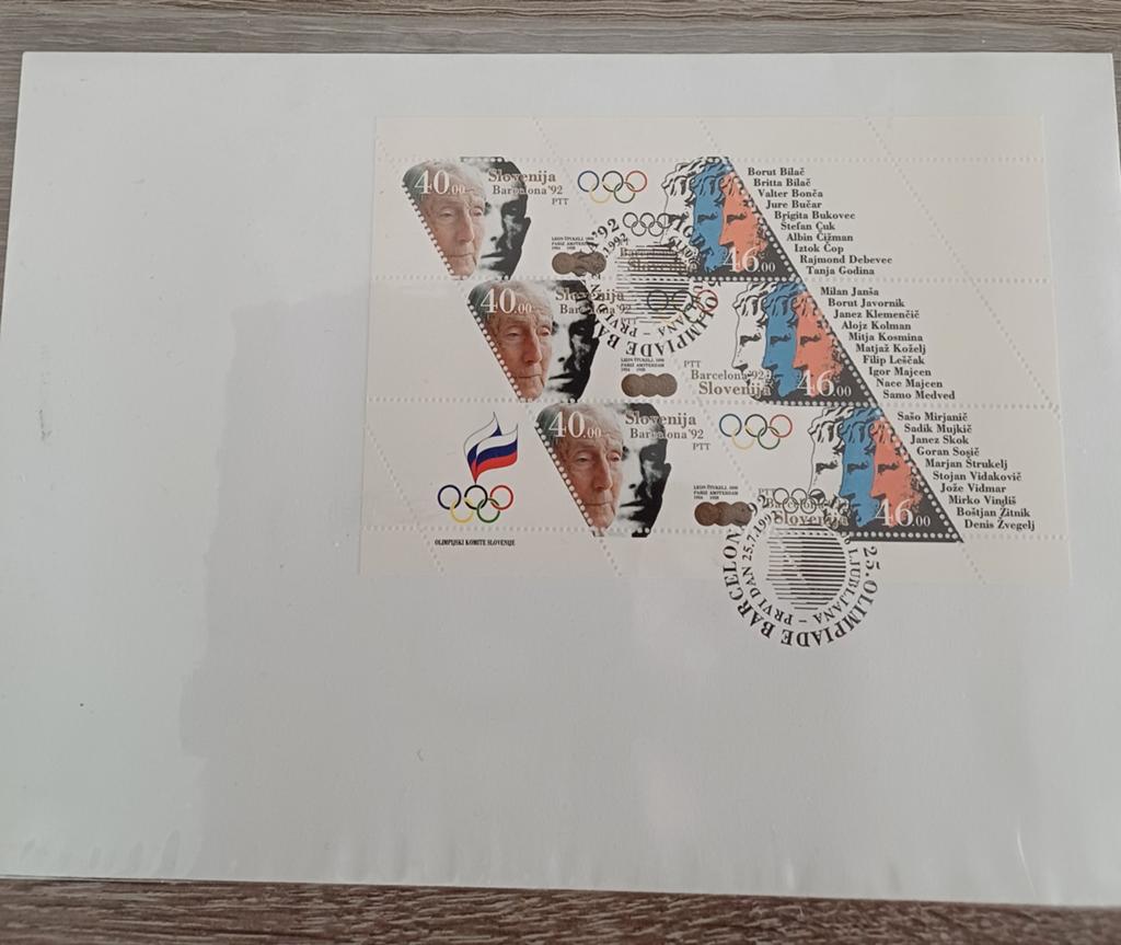 OLYMPISCHE SPELEN 1992 Slovenië  fdc, Ophalen of Verzenden, Sport