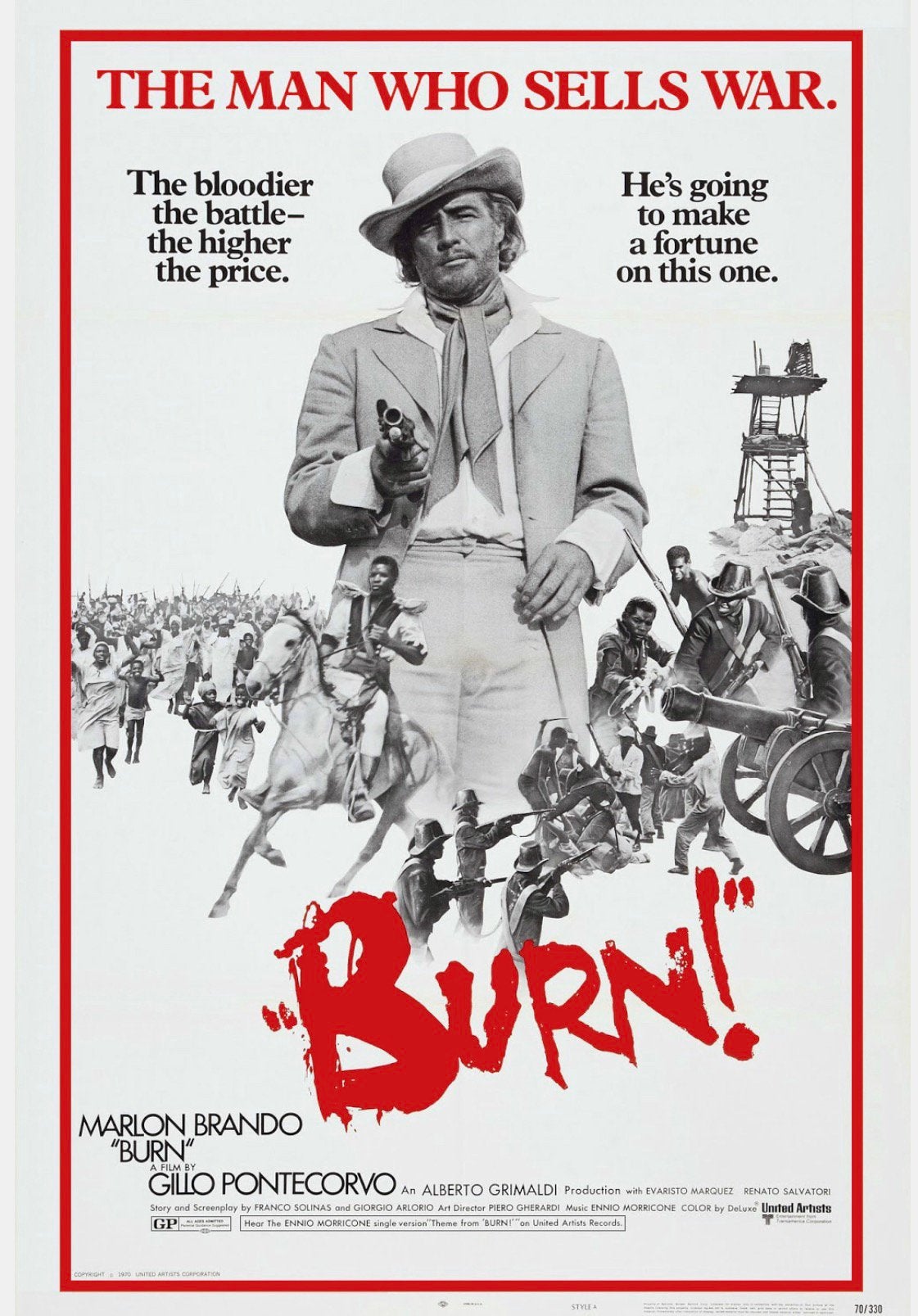 8). BURN / Queimada Franco Solimas met Marlon Brando (1969)., Ophalen of Verzenden, Zo goed als nieuw