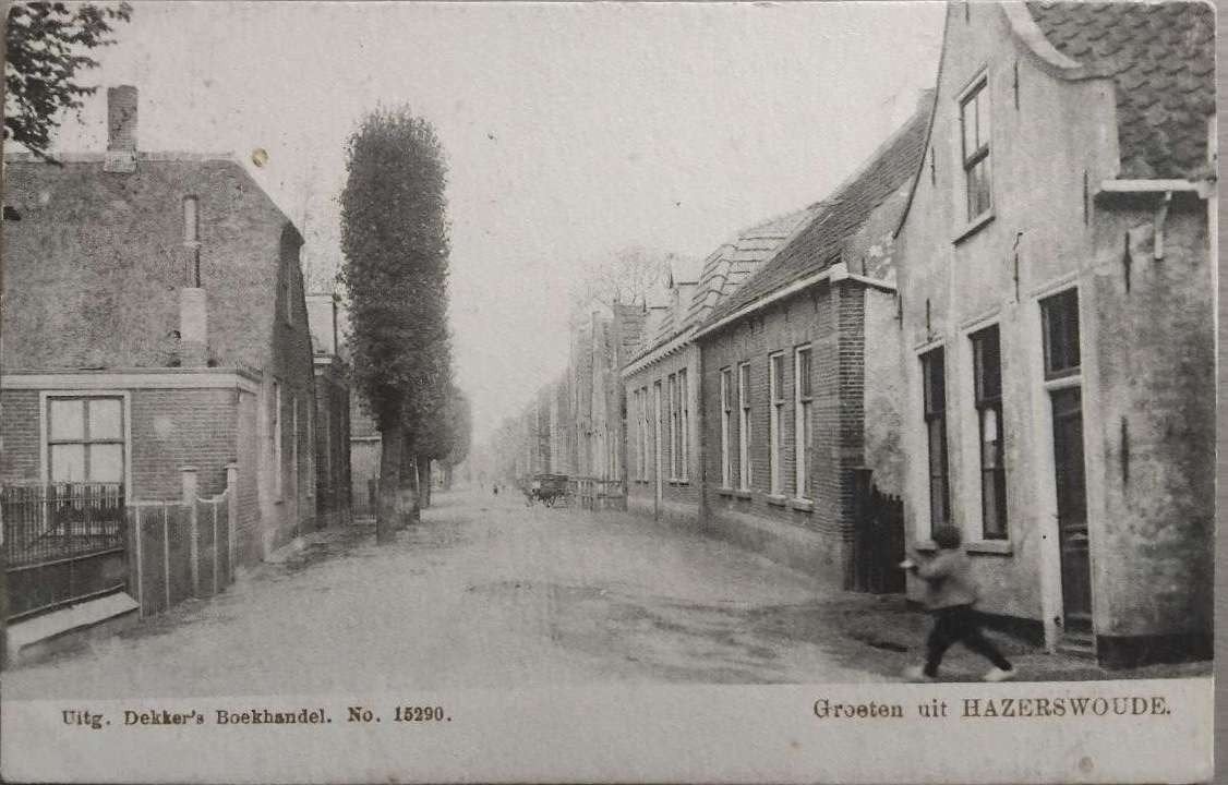 Hazerswoude-Dorp (Zuid-Holland) – 1903, Verzamelen, Ansichtkaarten | Nederland, Verzenden, Voor 1920, Gelopen, Zuid-Holland