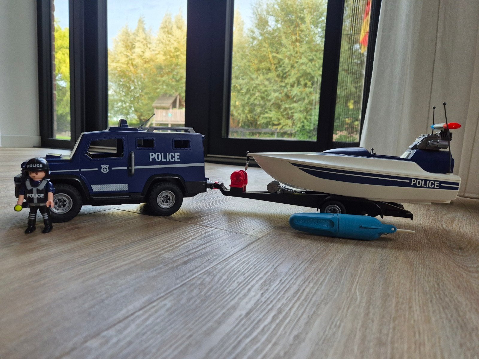 Playmobil Politie Set: Pantserwagen, Boot en Agent, Ophalen of Verzenden, Zo goed als nieuw