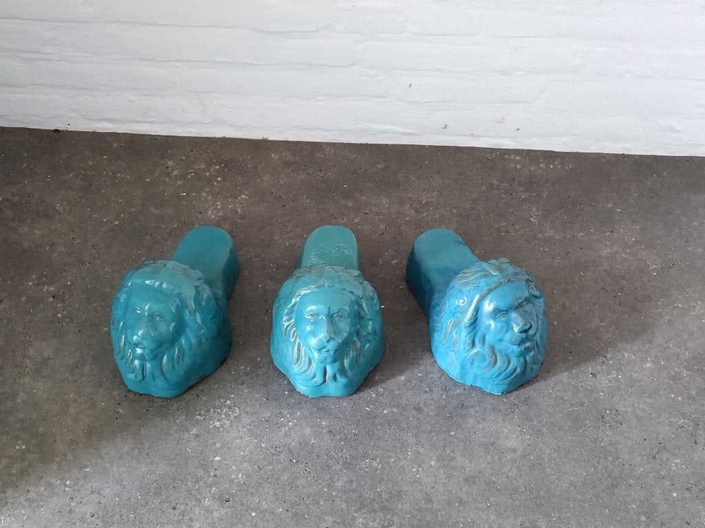 Bloempot / Schaal Dragers Leeuw  - Vintage, Gebruikt, Ophalen of Verzenden, Balkon, Overige vormen