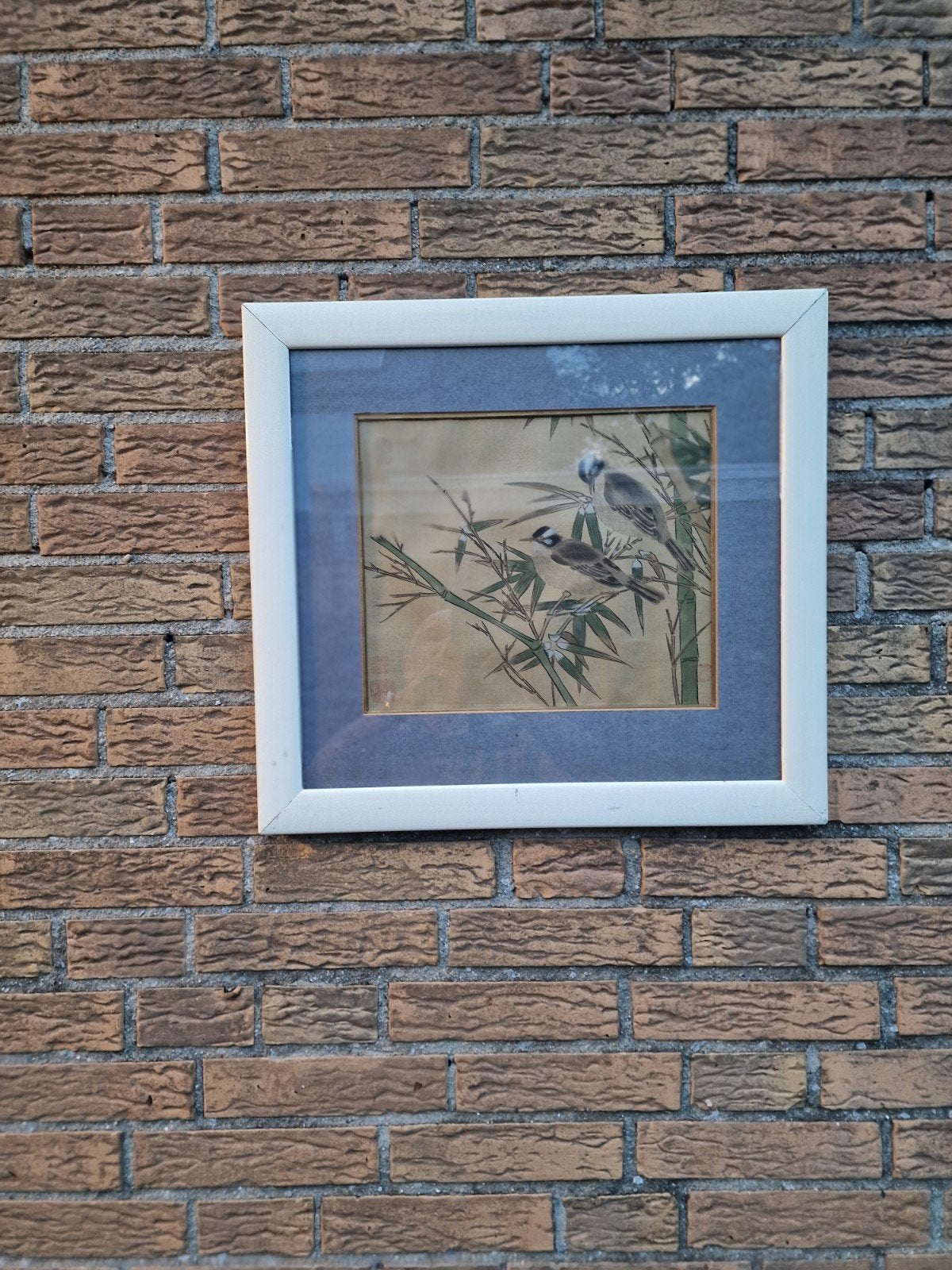 antiek Chinees schilderij op bamboe, Ophalen of Verzenden