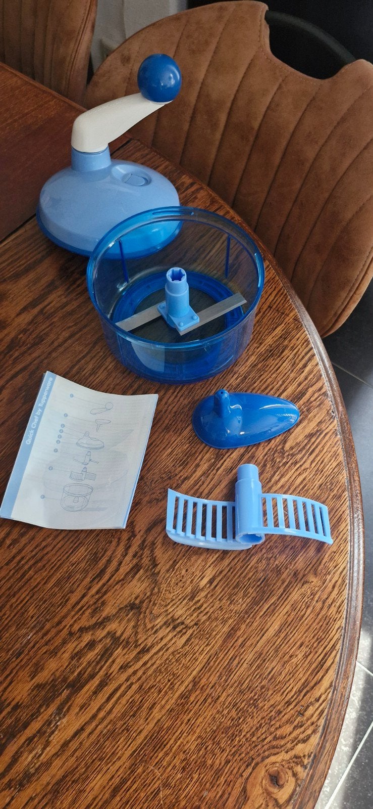 Tupperware Quick Chef - Handmatige Keukenmachine, Blauw, Overige typen, Ophalen of Verzenden, Zo goed als nieuw