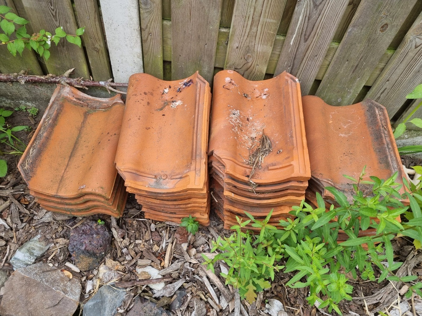Teeuwen Tegelen OVH dakpannen, natuurrood, 41 stuks, Doe-het-zelf en Verbouw, Dakpannen en Dakbedekking, Ophalen, Gebruikt, Steen of Klei