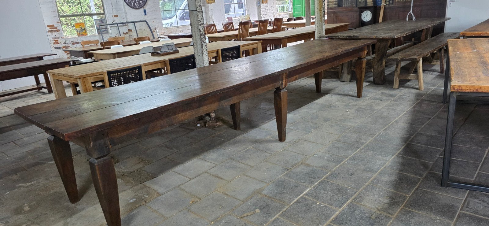 antieke Franse boerentafel 4 meter lang, Gebruikt, 200 cm of meer, Nb, Nb