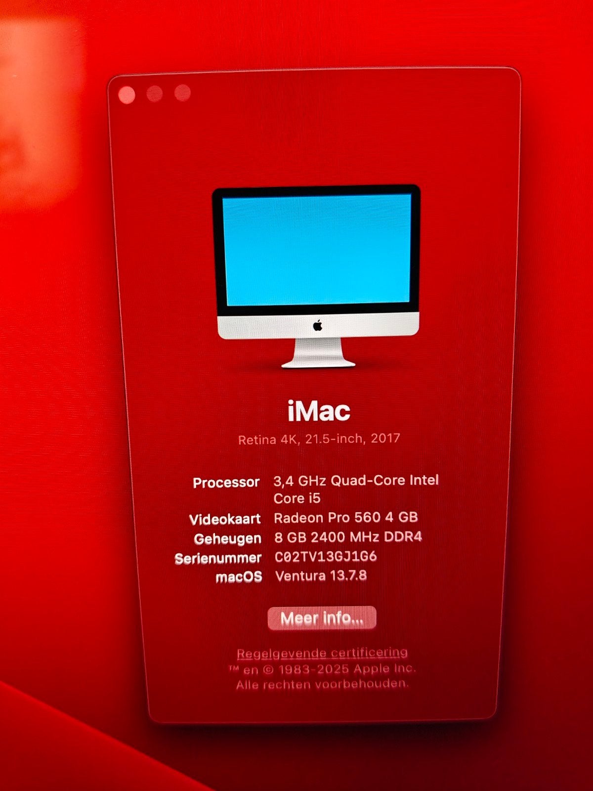 iMac 2017 in nieuwstaat ook het scherm, Ophalen, Zo goed als nieuw, IMac