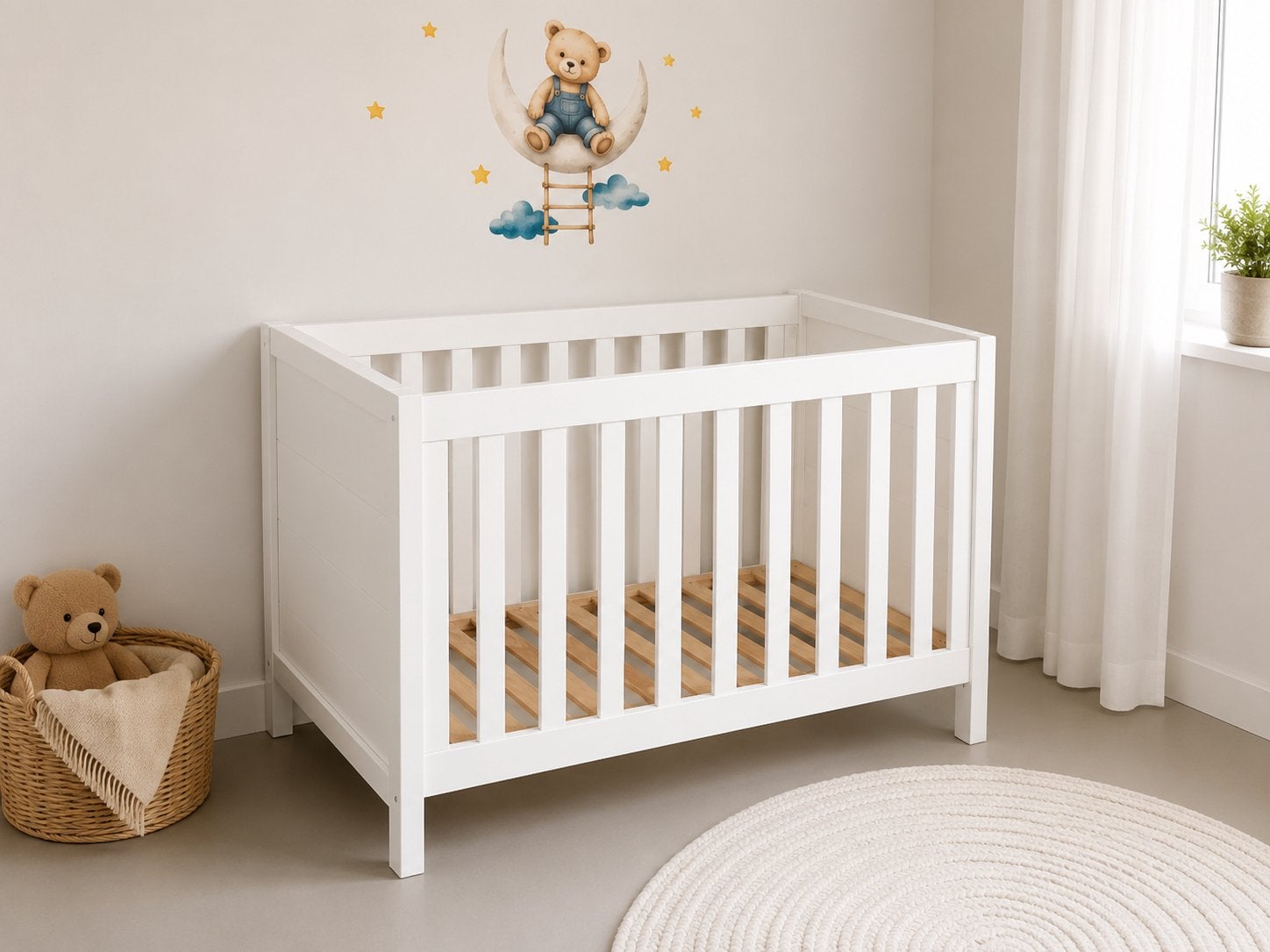 IKEA SUNDVIK babyledikant 60x120 cm - verstelbare bodem, Ophalen, Zo goed als nieuw, Ledikant