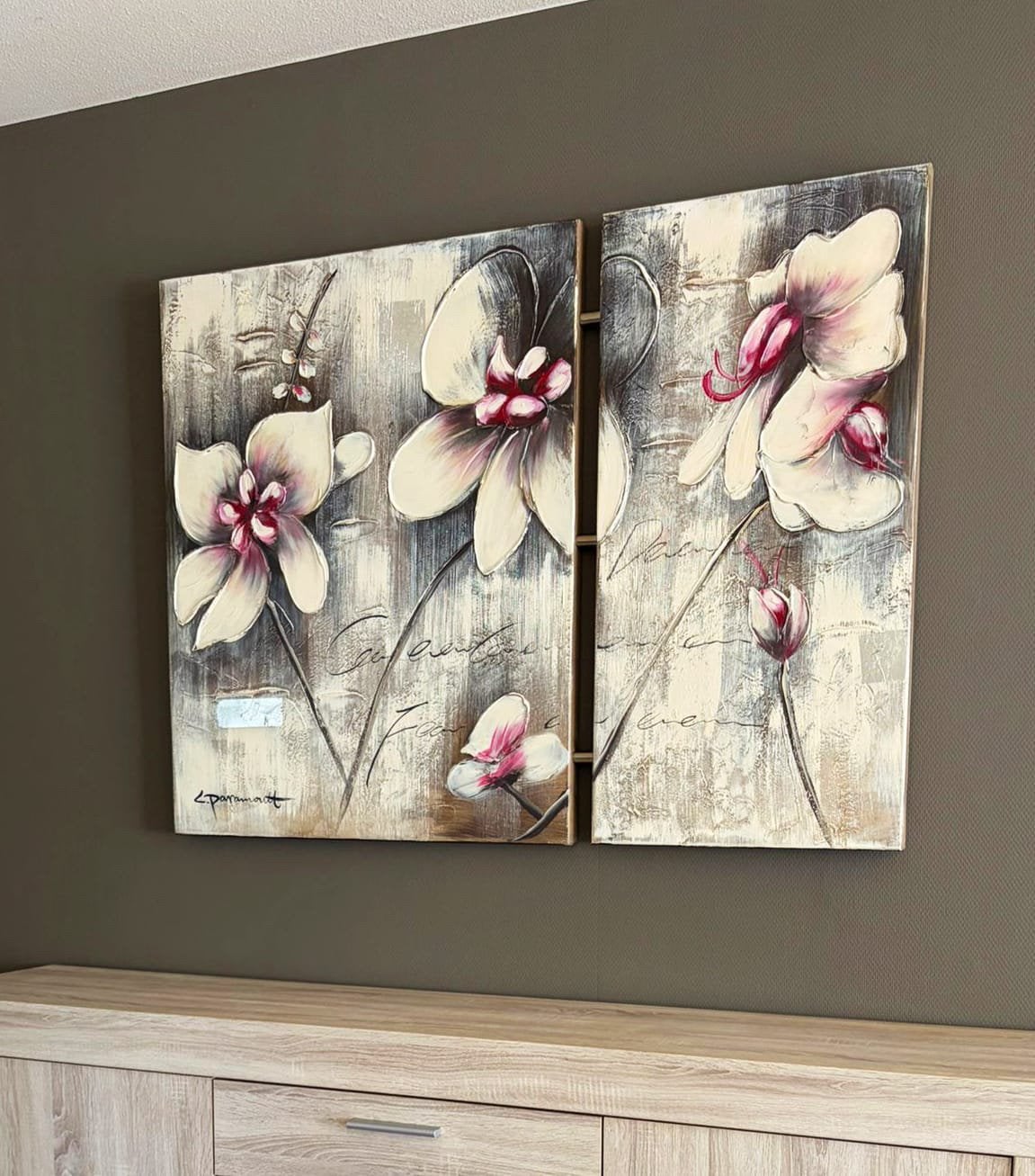 Mooimodern tweeluik schilderij, Ophalen