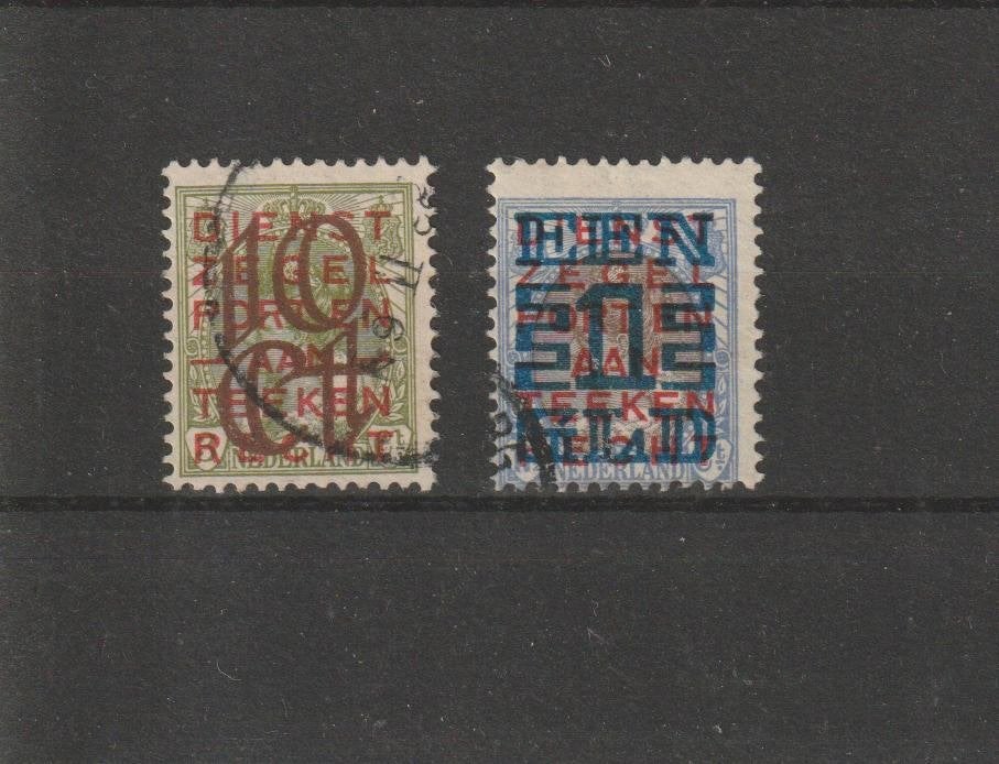 Nederland 1923, NVPH 132 t/m 133, Gestempeld., Ophalen of Verzenden, T/m 1940, Gestempeld