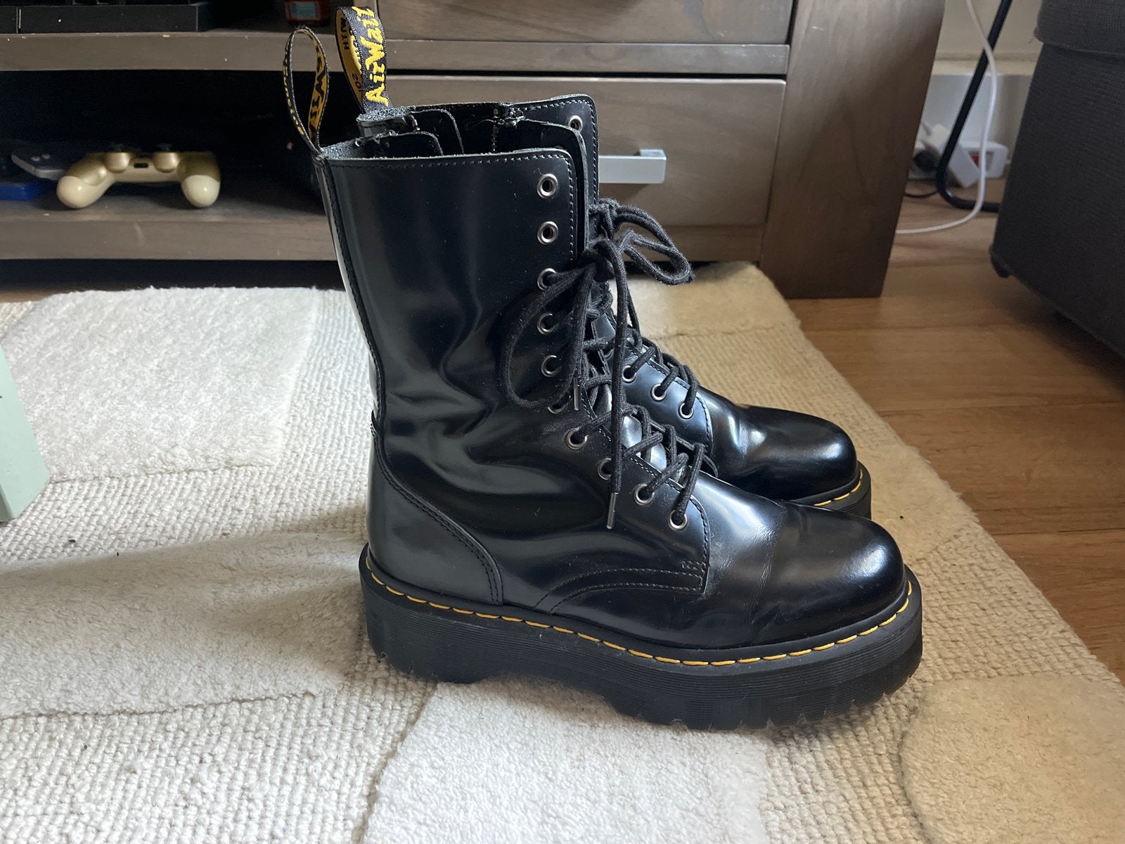 Dr. Martens Jadon Hi Laarzen - Zwart, Maat 42, Ophalen of Verzenden, Zo goed als nieuw, Zwart, Hoge laarzen