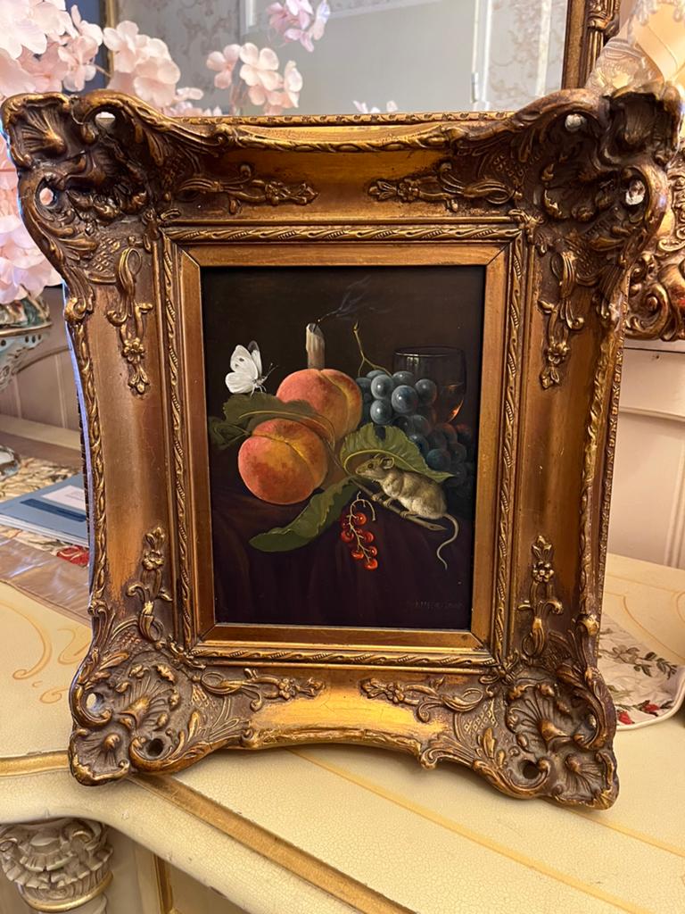 Prachtige bijna stilleven olieverf schilderij, Ophalen of Verzenden