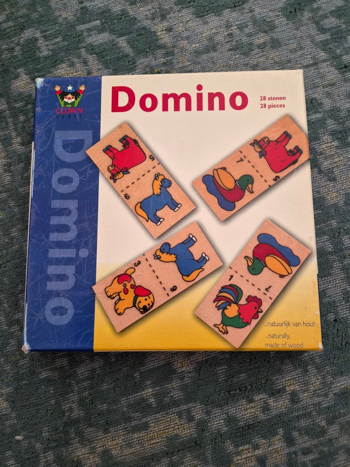 Houten Domino Spel voor Kinderen - Clown Games, Ophalen, Gebruikt, Jongen of Meisje