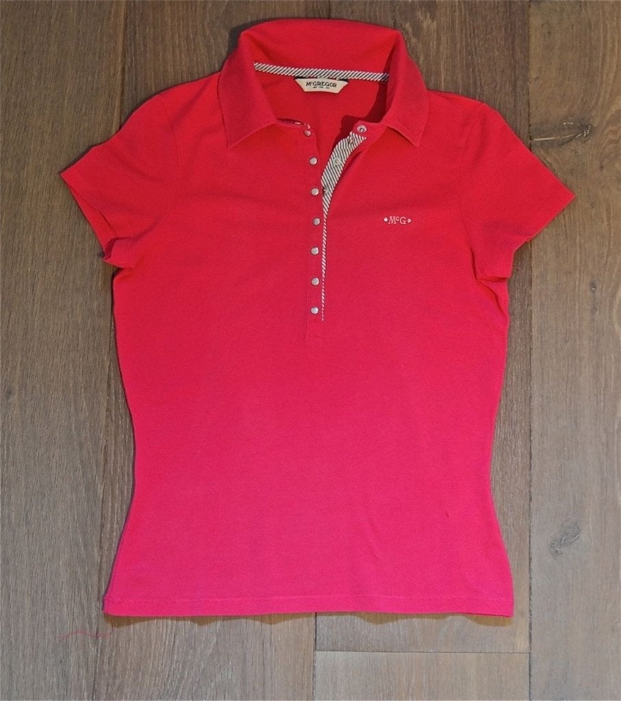ZGAN: Mc. Gregor fuchsiaroze poloshirtje; maat small, Mc. Gregor, Ophalen of Verzenden, Zo goed als nieuw, Korte mouw