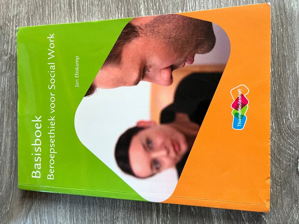 Basisboek beroepsethiek voor social work, Boeken, Jan Ebskamp, Zo goed als nieuw, Alpha, HBO