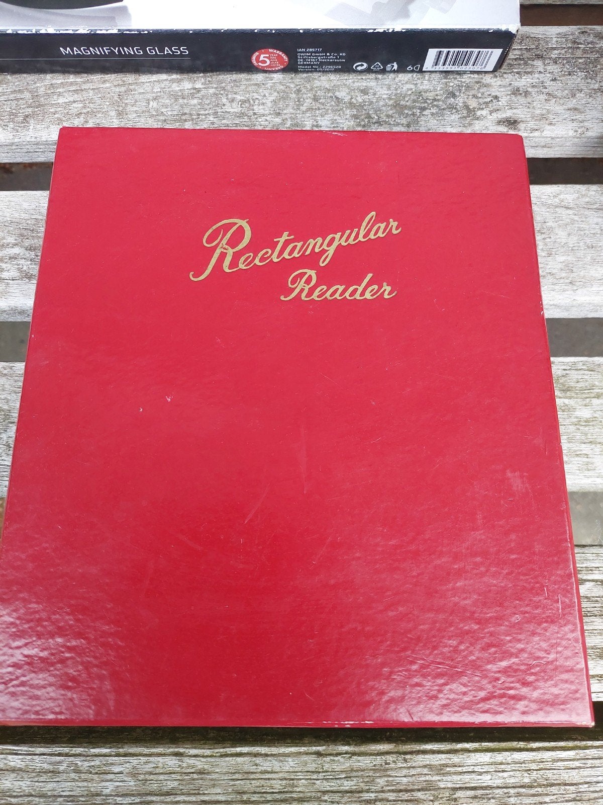 rectangular reader loep met lamp vintage goed werkend, Ophalen of Verzenden, Gebruikt, Loeplamp
