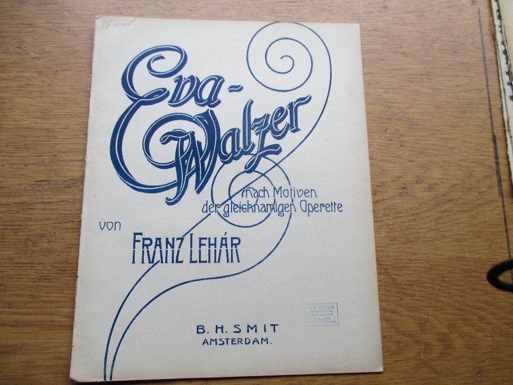 Lehár - eva - walzer -voor piano, Muziek en Instrumenten, Bladmuziek, Gebruikt, Ophalen of Verzenden, Soul, Artiest of Componist