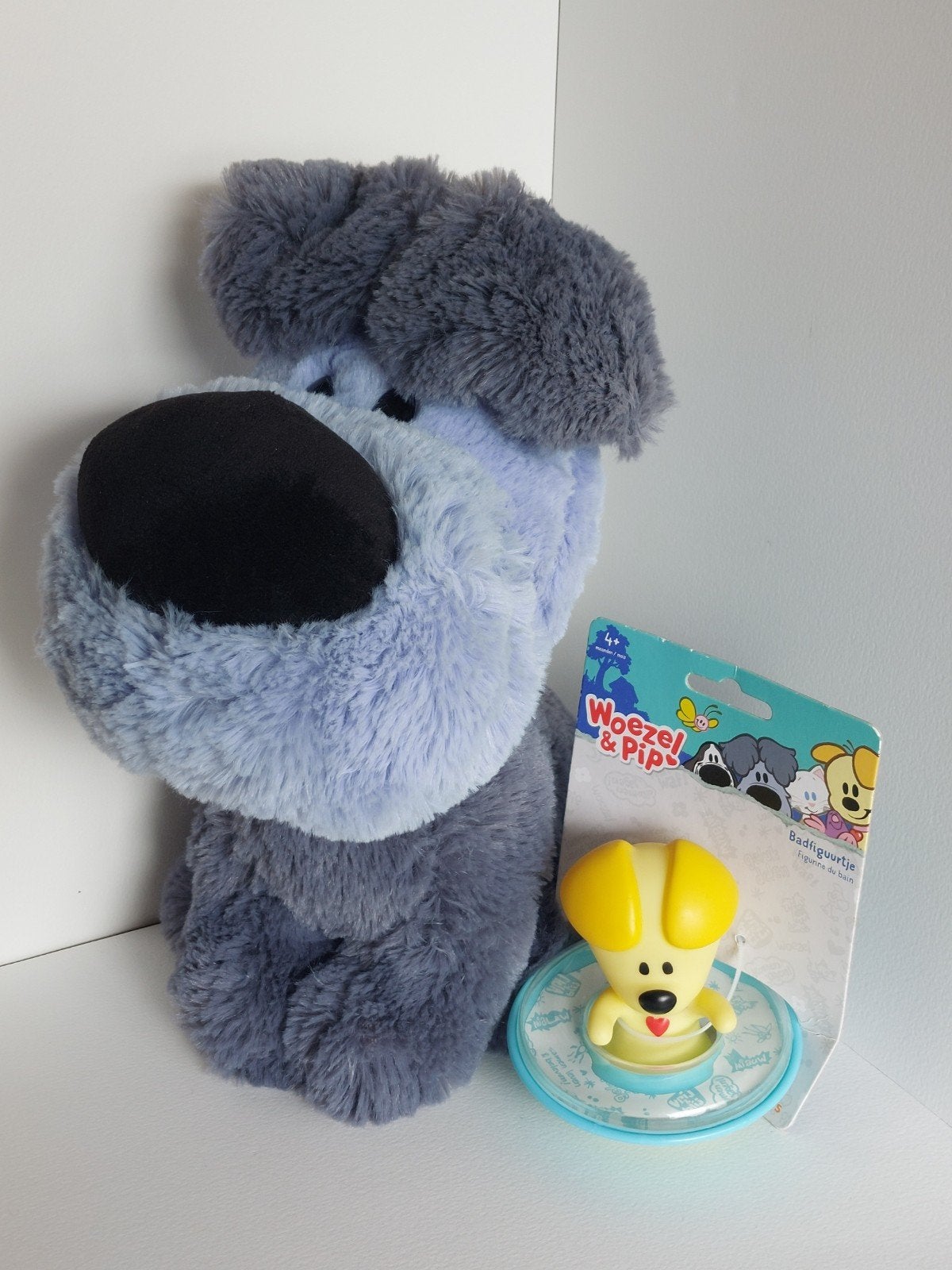 Woezel & Pip knuffel en badfiguurtje, Kinderen en Baby's, Overige merken, Overige karakters, Grijs, Middelgroot (20 tot 80 cm)
