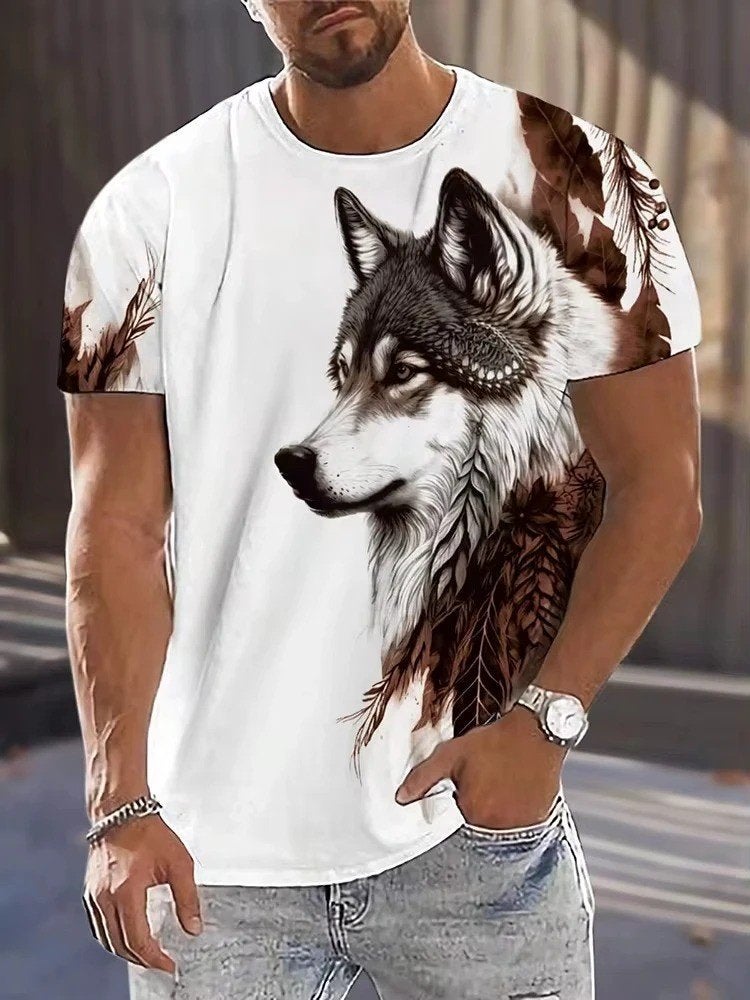 T-Shirts Wolven, Ophalen of Verzenden, Nieuw, Overige maten, Zwart