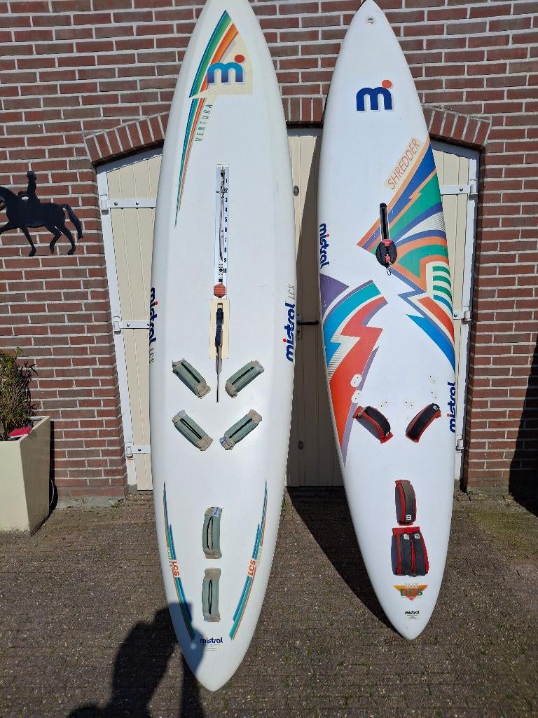Mistral Surfplanken+5 Zeilen, Ophalen, 250 tot 300 cm, Gebruikt, Met vin(nen)