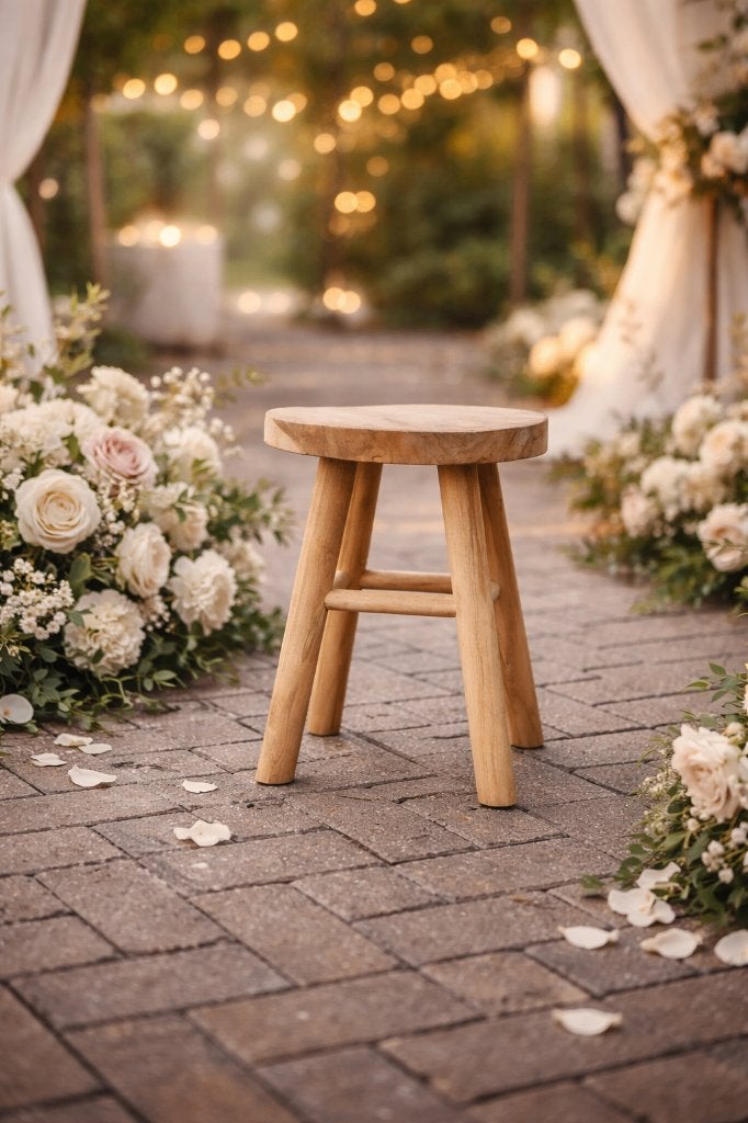 Rond houten krukje te huur, Ophalen, Nieuw, Versiering, Overige