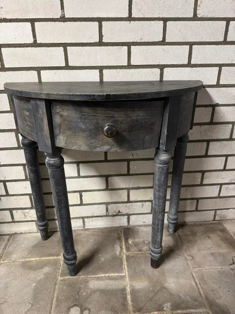 Halfronde sidetable, Huis en Inrichting, Ophalen of Verzenden, Zo goed als nieuw, Rechthoekig