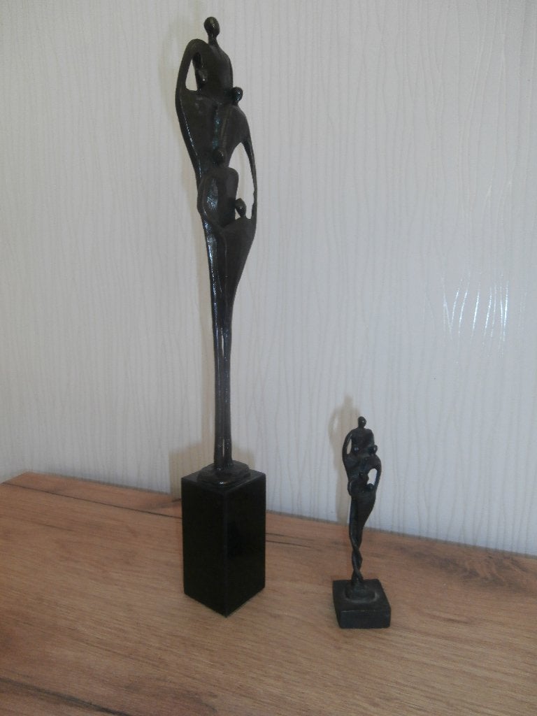 Brons beeld van Corry Ammerlaan  ,, Familie ,,  + Kleine, Verzamelen, Ophalen of Verzenden, Zo goed als nieuw, Mens