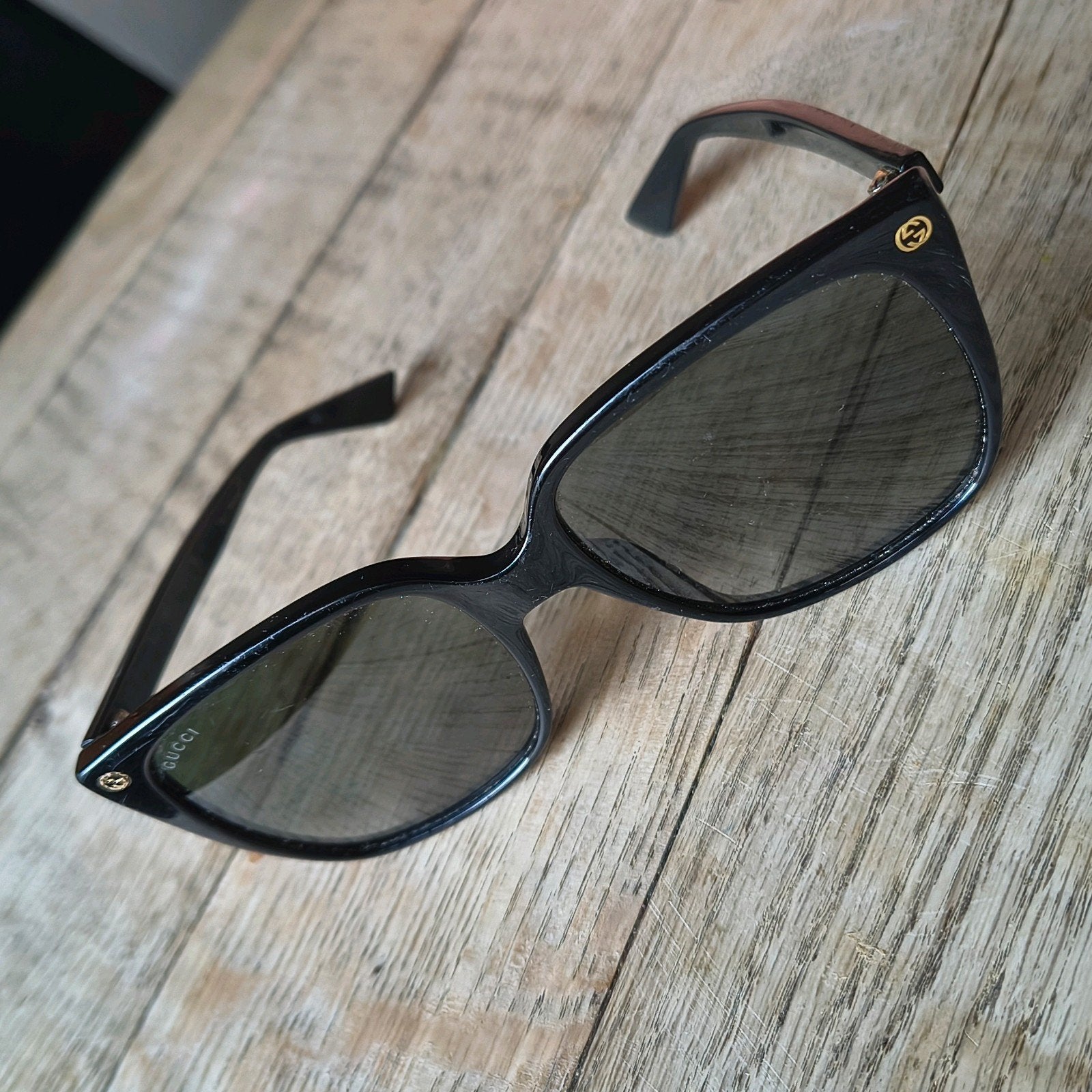 Gucci gg0022s 001, Sieraden, Tassen en Uiterlijk, Zonnebrillen en Brillen | Dames, Ophalen of Verzenden, Zwart, Overige merken