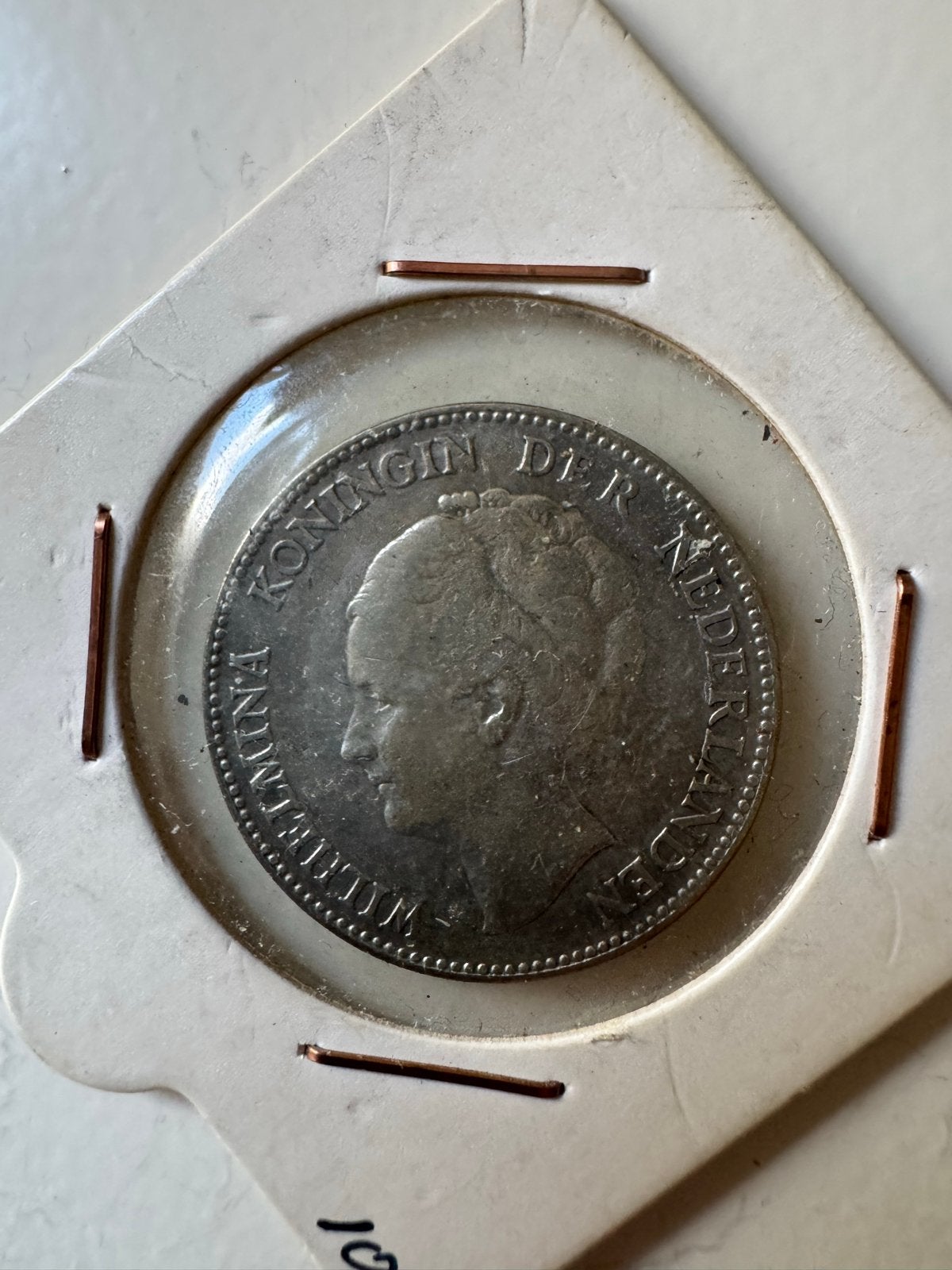 Mooie Nederlandse munt uit 1928, Postzegels en Munten, Ophalen of Verzenden, Koningin Wilhelmina, 1 gulden, Losse munt