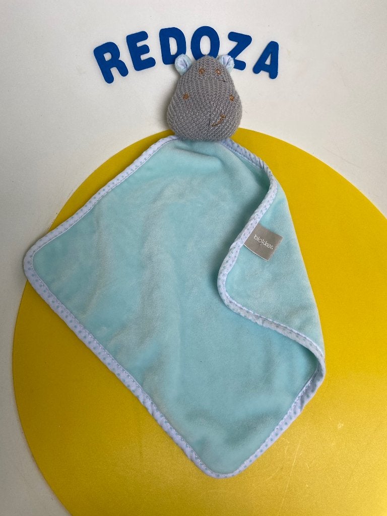 K2620 blokker doekje nijlpaard licht groen, Kinderen en Baby's, Speelgoed | Knuffels en Pluche, Ophalen of Verzenden, Zo goed als nieuw