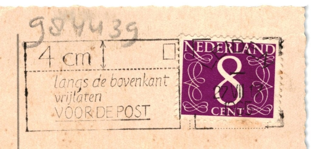 984439	Noordwijkerhout	t Witte Kerkje	1965 ZH	Gelopen, Ophalen of Verzenden, 1960 tot 1980, Gelopen, Zuid-Holland