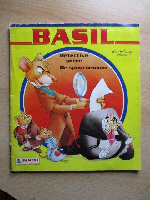 Disney De Speurneuzen panini album Basil incompleet, Ophalen of Verzenden, Overige figuren, Gebruikt, Beeldje of Figuurtje
