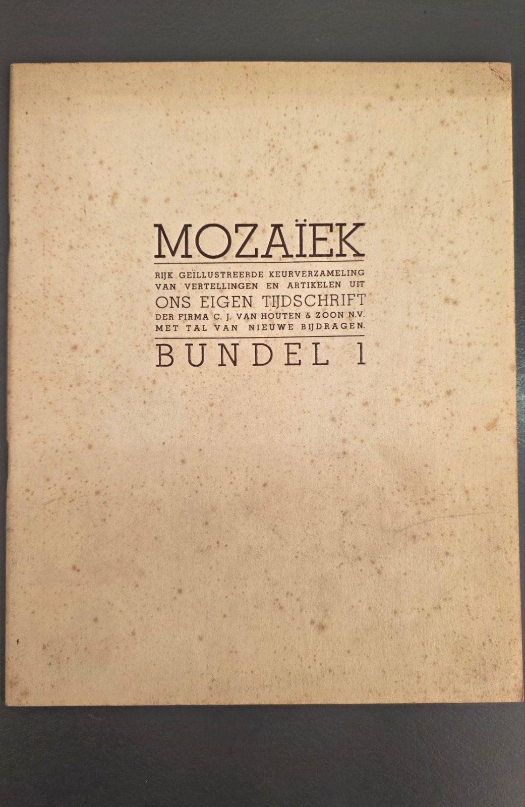 Mozaïek Bundel - Complete Serie - van Houten cacao, Ophalen of Verzenden, C.j. van Houten en zoon NV