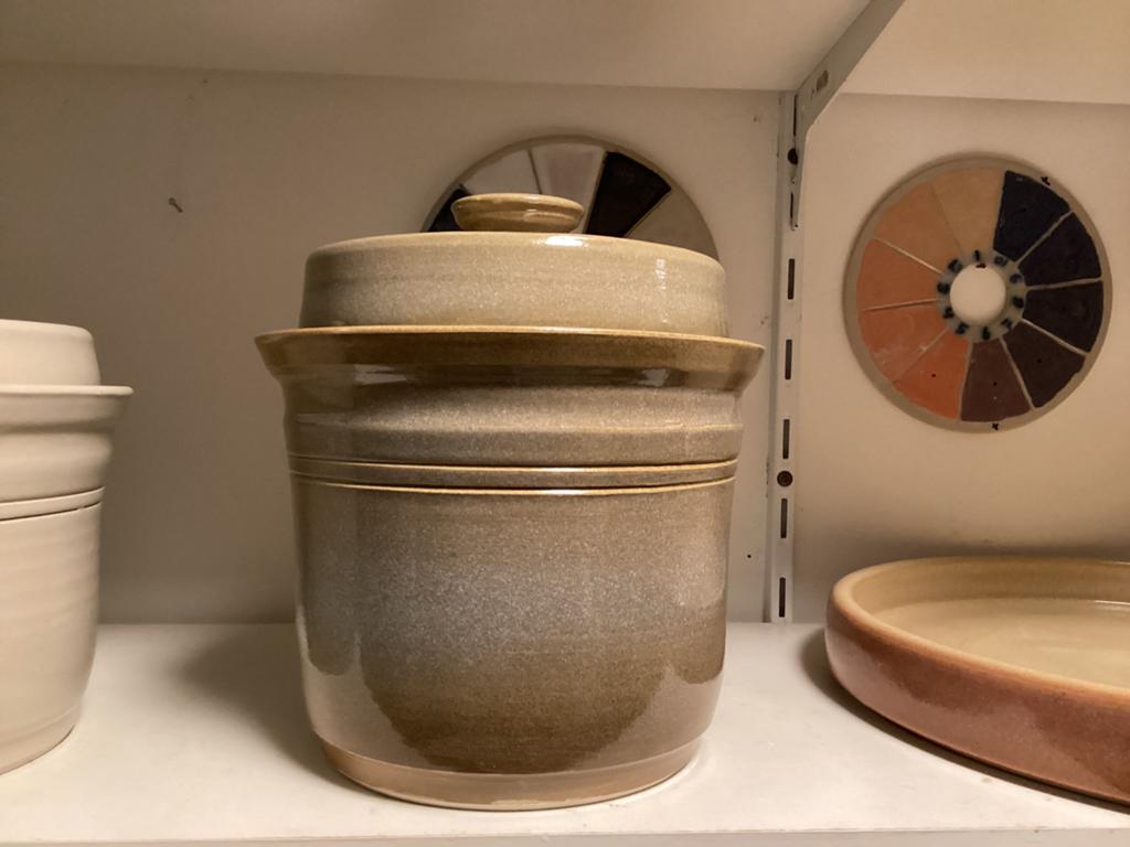 Zuurkoolpot 3 liter - mintgroen, Ophalen of Verzenden, Nieuw, Keramiek, Overige stijlen