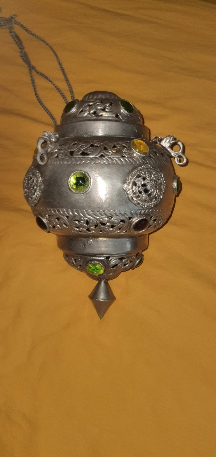 Marokkaanse hanglamp, Ophalen of Verzenden, Zo goed als nieuw, Glas, Marokkaans