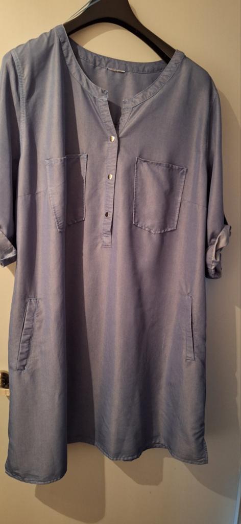 Zomerjurk tot knie maat 48 blauw, Ophalen of Verzenden, Zo goed als nieuw, Blauw, Jurk